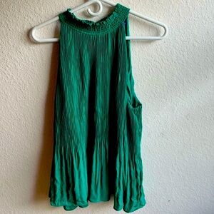 Apt. 9 Green Smocked Pleated Tank Top